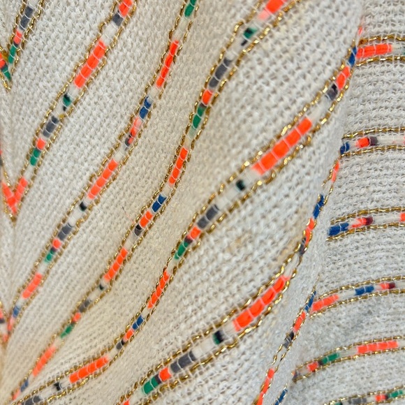 Maeve Cream and Neon colored skirt, size 6 (has hole/stains/snags) - Picture 5 of 9